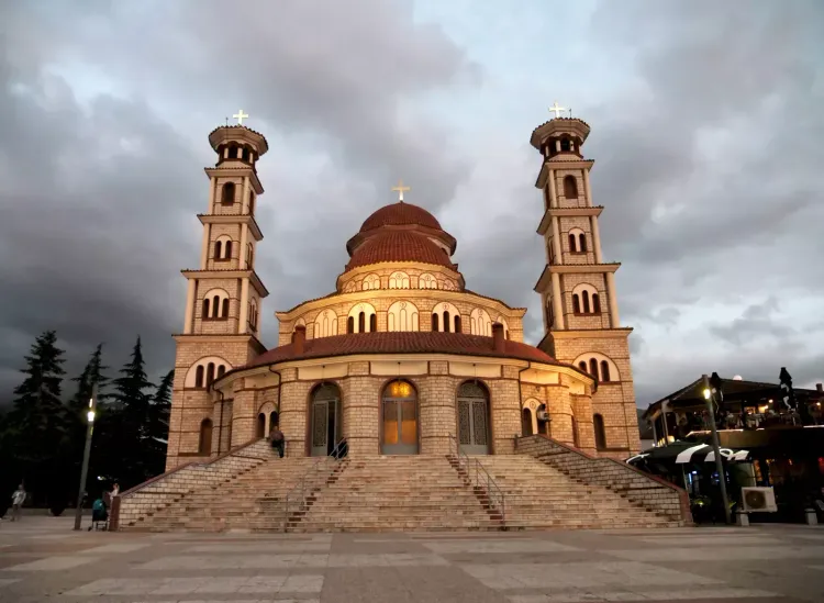 La cathédrale orthodoxe de la Résurrection à Korça, Albanie