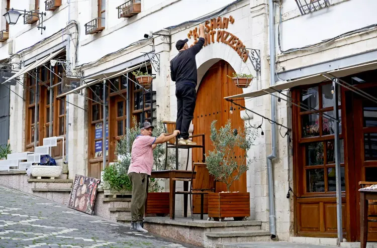 Le centre historique de Gjirokaster, l'Albanie Le centre historique de Gjirokaster, l'Albanie