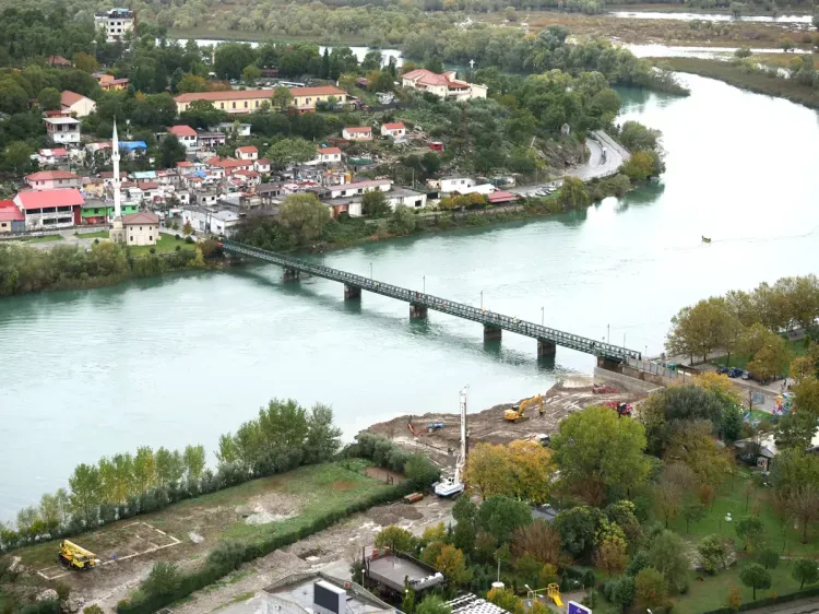 La ville de Shkoder, Albanie