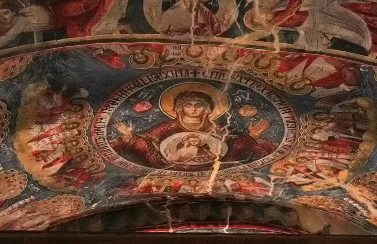 La vierge au Signe, l'église orthodoxe à Leusë