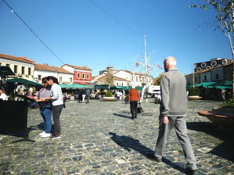 Le quartier du Vieux Bazar de Korça, Albanie