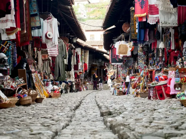 Vieux bazar de Kruja, Albanie