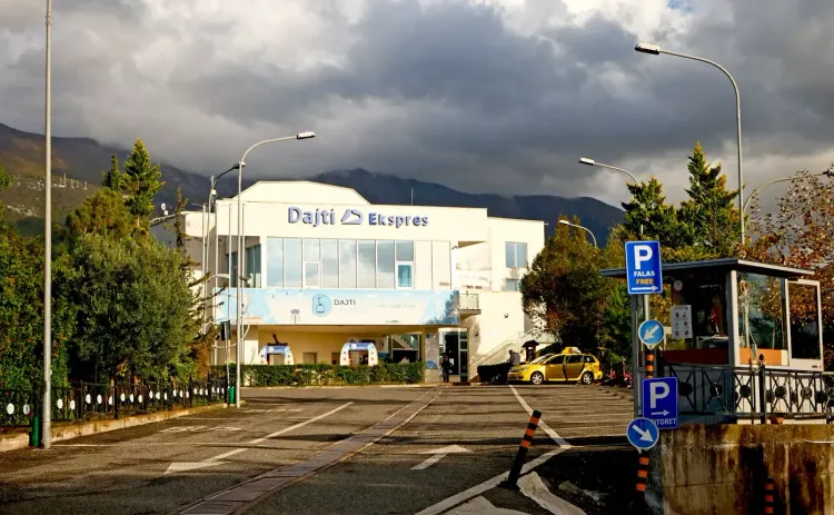 L'entrée de Dajti Express pour prendre le téléphérique au mont Dajti, Tirana